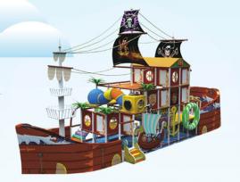 QX-18115B儿童乐园淘气堡海盗船造型