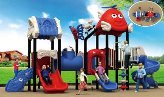 QX-18057A多功能组合幼儿园设备批发 优质多色户外学校小区公园组合滑梯